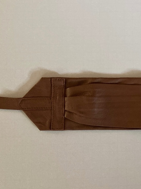 G.I.L.I. Got It Love It Leather Obi Wrap Belt/2 Layers/Cognac/Size M/L/NEW! main image 2
